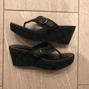 Coach platform sandals